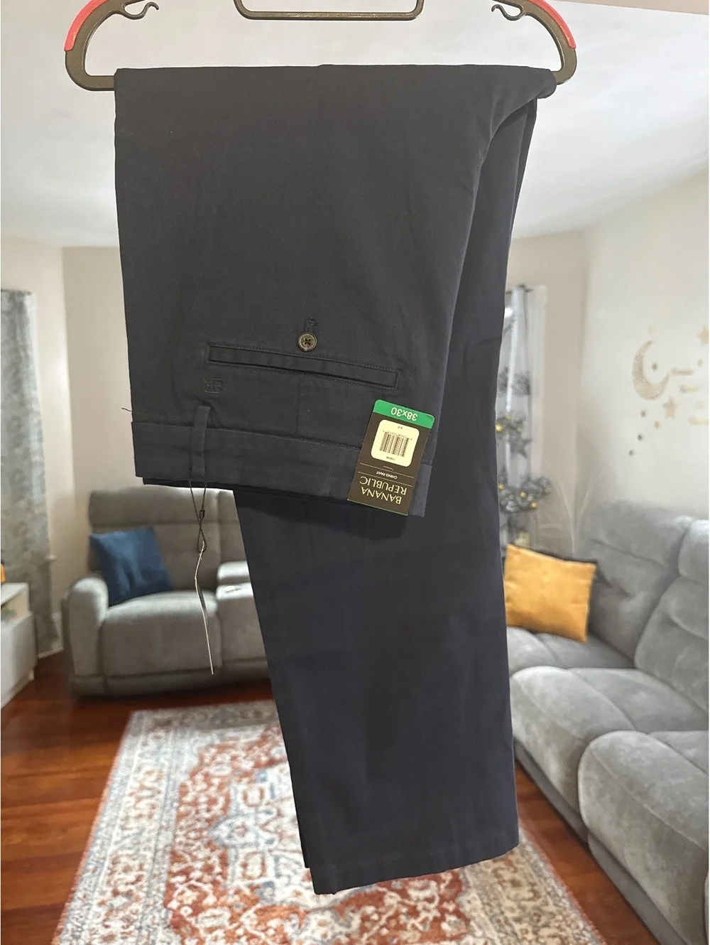 Banana Republic Navy Blue Chino Dress Pants Size 38x30